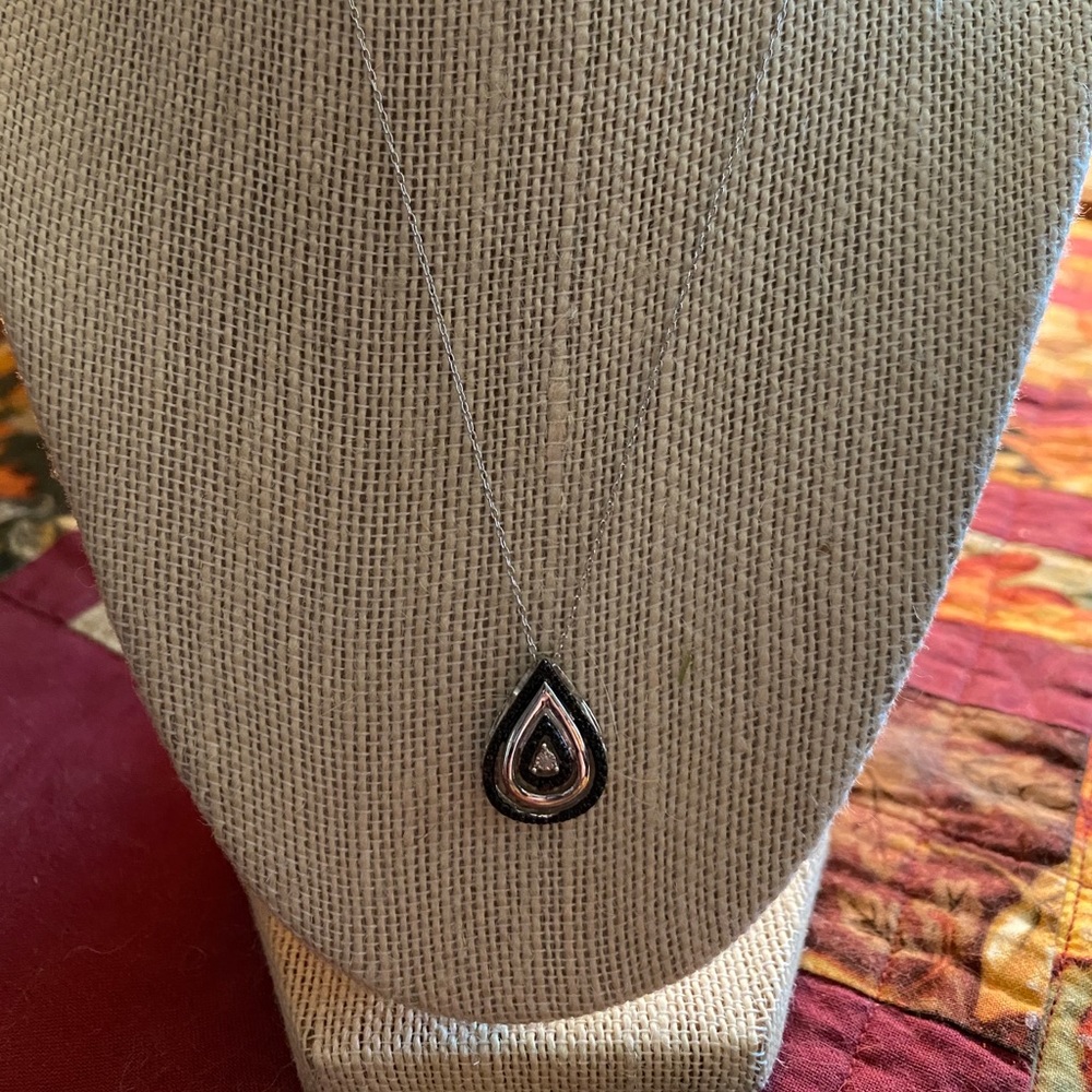 Black and White Diamond Necklace
